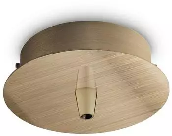 IDEAL LUX Baldachin rund, 1-fach, Ø 10cm, Messing (249261)
