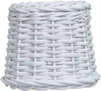 vidaXL Lampenschirm Korbweide 25 x 17 cm Wei&szlig;