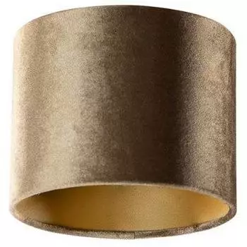 QAZQA Samtlampenschirm bronze mit goldener Innenseite 18/18/14 (108701)