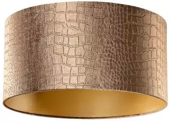 QAZQA Samtlampenschirm Krokodil-Design, goldene Innenseite, 50/50/25 (108694)