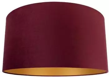 QAZQA Samt Lampenschirm rot, goldene Innenseite, Ø50cm (97521)