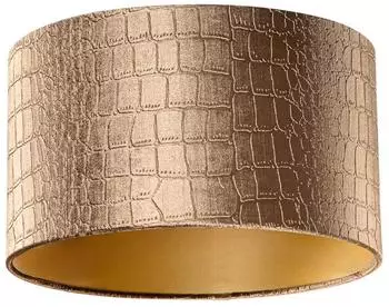 QAZQA Samtlampenschirm Krokodil-Design, goldene Innenseite, 35/35/20 (108696)