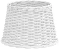 vidaXL Lampenschirm Wei&szlig; &Oslash;40x26 cm Korbweide