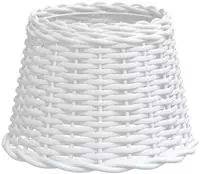 vidaXL Lampenschirm Wei&szlig; &Oslash;30x20 cm Korbweide