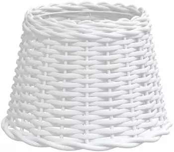 vidaXL Lampenschirm Korbgeflecht wei&szlig; &Oslash;30x20cm (364383)