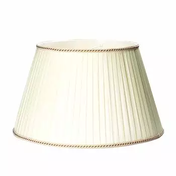 Orion Lightstyle Ersatz-Lampenschirm Stoff, creme mit Borte, 45cm, Aufnahme oben 12mm