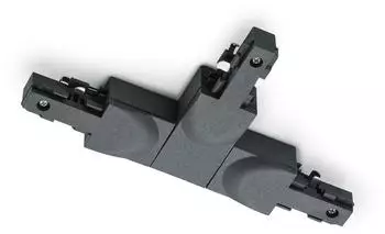 Trio DUOline T-Verbinder, schwarz matt, Schutzleiter rechts (702332)