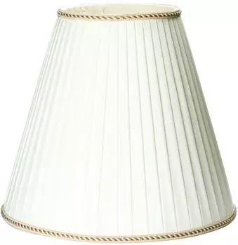 Orion Lightstyle Ersatz-Lampenschirm Stoff creme mit brauner Borte, &Oslash;38cm, Aufnahme 12mm