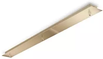 IDEAL LUX LINEAR STANDARD Baldachin, eckig, 88cm, 3-fach, messing br&uuml;niert (249285)