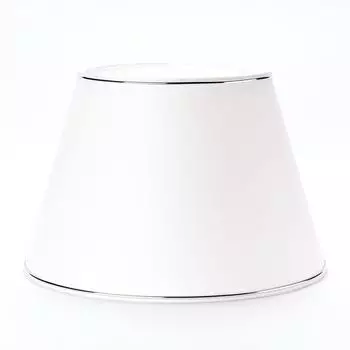 Orion Lightstyle Lampenschirm Chintz, rund, wei&szlig; mit Silberkante, &Oslash;32cm, E27