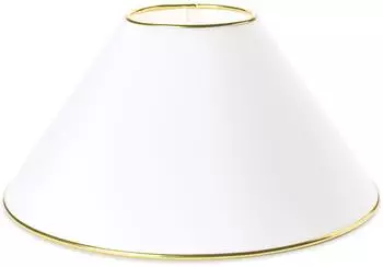 Orion Lightstyle Lampenschirm &Oslash;47cm, wei&szlig; mit Goldkante, E27 (localization_B07S6BB2JY)