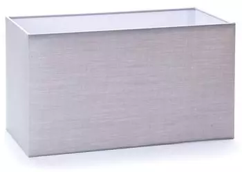 Orion Lightstyle Lampenschirm Stoff, rechteckig, grau, E27 (32x16x18cm)