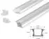 EnergMix LED-Aluminiumprofil 2m Unterputz mit Milchglas-Abdeckung