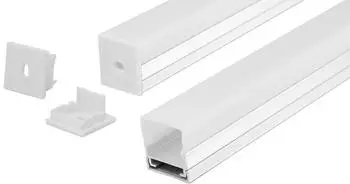 EnergMix LED-Streifen H-Profil 2m Alu mit Milchglas-Abdeckung