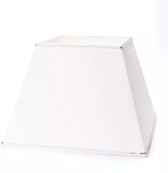 Orion Lightstyle Lampenschirm Stoff, eckig, wei&szlig; mit Silberkante, 30x30cm (625645)