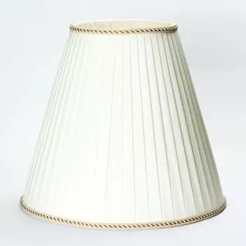Orion Lampenschirm Stoff creme mit brauner Borte, &Oslash;56cm H41cm