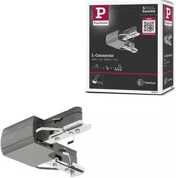 Paulmann URail L-Verbinder 62x62mm 230V max. 1000W titanium (95824)