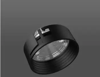 RZB Leuchten Deecos Linse mittel, D82 H55, schwarz (982369.013)