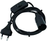 Eurolite 51100665 Lampenfassung E14 230 V 60 W mit Eurostecker, mit Wippschalter