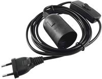 Eurolite 51100666 Lampenfassung E27 230 V 60 W mit Eurostecker, mit Wippschalter