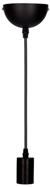 kwmobile Lampenfassung mit Textilkabel E27 90cm schwarz (41464.01.01)