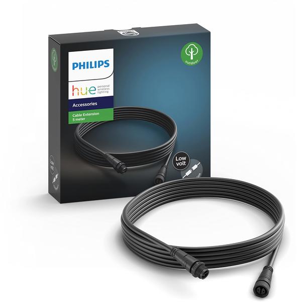Philips Hue Outdoor Verlängerungskabel für Niedervolt 2,5m schwarz (915006001601)