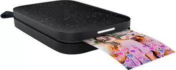 HP Sprocket 200 Black Noir (1AS86A) – HP Sprocket 200 schwarz (HPISPB) Fotodrucker, Farbe: Schwarz – Kompakt und Leistungsstark