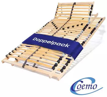 Coemo Lattenrost Ergo K 7-Zonen 100x200cm, Kopfteil verstellbar, Massivholz (ERGO.100200.28HK_2)
