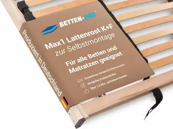 Betten-ABC Max1 Lattenrost 100x220cm Kopf-/Fu&szlig;teilverstellung H&auml;rtegradregelung