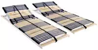 vidaXL Lattenroste 2 Stk. mit 42 Latten 7 Zonen 70x200 cm