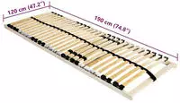 vidaXL Bett-Lattenrost Braun 120 x 190 cm Massivholz Buche