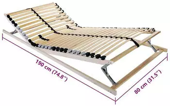 vidaXL Bett-Lattenrost Massivholz Buche Braun 80x190cm (42015245)