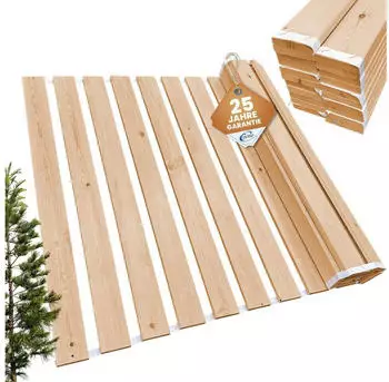 Coemo ROMO Rolllattenrost Massivholz 22 Leisten 80x210cm