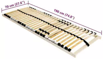 vidaXL Lattenrost 70x190cm Massivholz Buche, Braun (42015232)