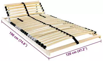 vidaXL Lattenrost 120x190cm Massivholz Buche Braun (42015242)