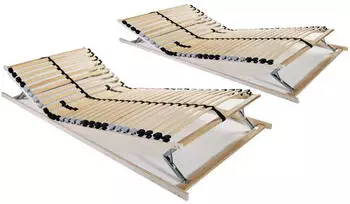 vidaXL Lattenrost 28 Latten 7 Zonen 90x200cm, 2er-Set