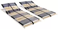 vidaXL Lattenroste 2 Stk. mit 42 Latten 7 Zonen 80x200 cm