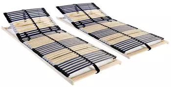 vidaXL Lattenrost 42 Latten, 7 Zonen, 80x200cm, 2er-Set