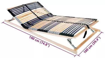 vidaXL Lattenrost 100x190cm Massivholz Buche Braun (42015265)