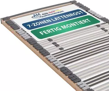 AM Qualit&auml;tsmatratzen Ergonomischer 7-Zonen Lattenrost, starr, 44 Leisten, 70x200cm