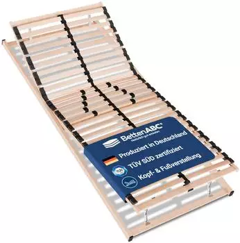 Betten-ABC Max1 K+F Lattenrost 90x220cm Kopf- & Fu&szlig;teilverstellung Schicht- & Buchenholz