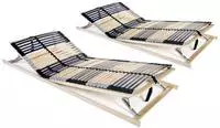 vidaXL Lattenroste 2 Stk. mit 42 Latten 7 Zonen 90x200 cm
