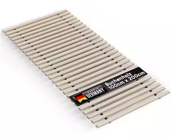 TUGA-Holztech Rolllattenrost "Buche" 200x200cm (2x100cm), 22mm, bis 650kg (32200200)