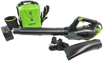Greenworks GC82BLB Incl. Rucksack-Akku 82 V 12,5Ah 900 Wh