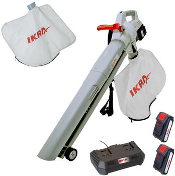 Ikra Akku 3in1 Laubbläser & Laubsauger & Häcksler ICBV 2/20 & 2. Fangsack