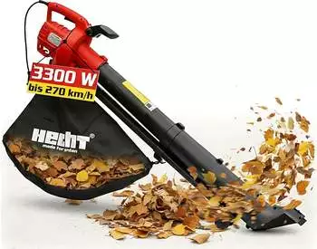 Hecht Laubsauger Elektro 3300 Watt mit H&auml;cksler 10:1