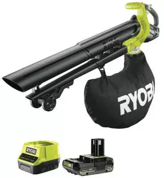 Ryobi OBV18 18 V vacuum blower shredder (with 2 Ah battery and charger)