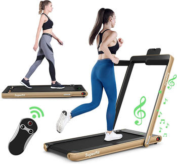 Costway Elektrisches Laufband/Walking Pad gold