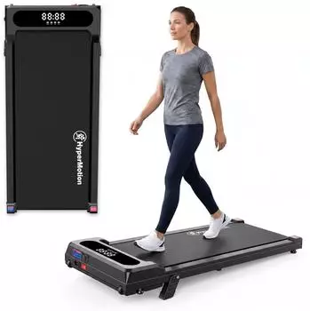 HyperMotion Walking Pad mit LED-Display, Fernbedienung & rutschfester Lauffläche