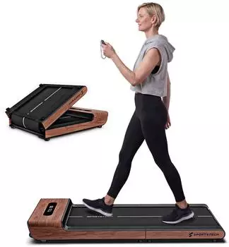 Sportstech WoodPad Pro Laufband klappbar, Echtholz, 8km/h (20689)